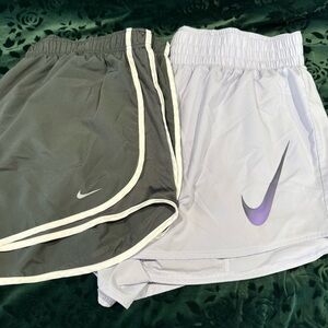 Nike Dri Fit Dark Grey/ Lt Purple Women’s Lot Of 2 Lined Running Shorts- Size 2x